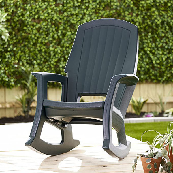 Arlmont & Co. Plastics Rockaway Heavy Duty Resin Outdoor Rocking Chair
